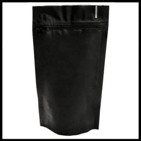 torebka doypack ze struną czarna matowa aluminium 350 gram