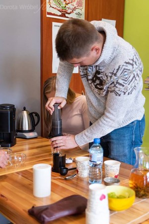 degustacja kaw za pomocą aeropressu Kraków