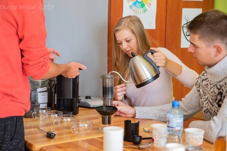 degustacja kaw za pomocą aeropressu Kraków