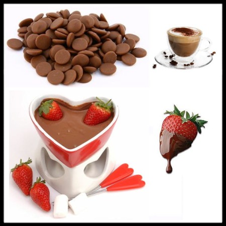 Fondue czekoladowe z owocami