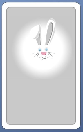 Etykieta samoprzylepna z logo kolorowa Zajączek