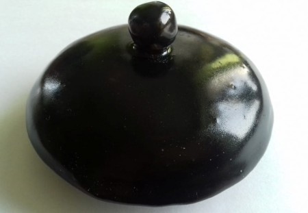 Pokrywka ceramiczna do czajnika czarna nr 1