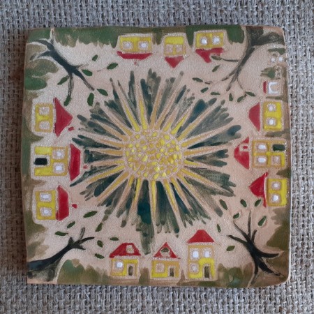 Obrazek ceramiczny Miasteczko