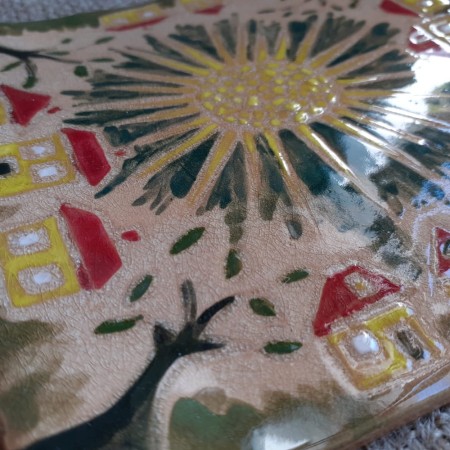 Obrazek ceramiczny Miasteczko