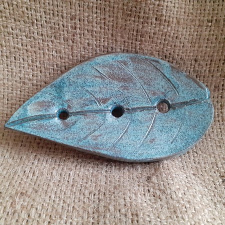 Mydelniczka ceramiczna Liść rękodzieło