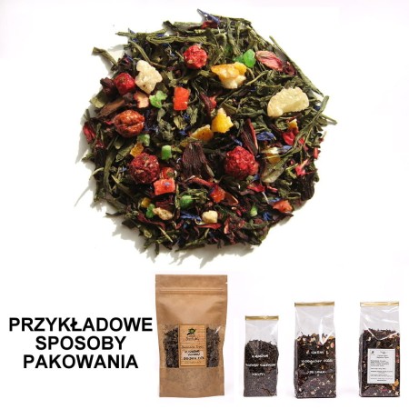 torebka Zielona herbata Sencha OWOCOWE WAKACJE 50 gram lub 100 gram