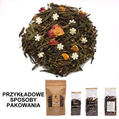 Herbata zielona Sencha SWEET CINAMON 50 gram lub 100 gram torebka herbaty zielonej