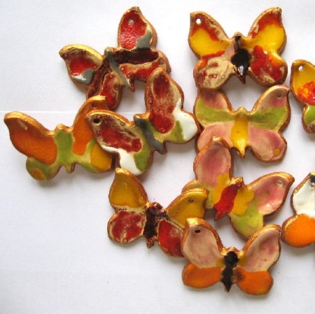 Zawieszki ceramiczne MOTYL CURLY