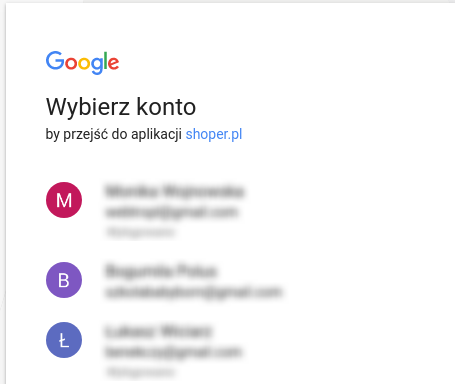 rejestracja przy pomocy konta google+